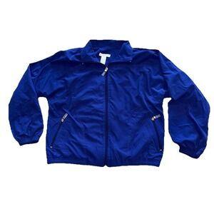 Cricket Lane Women's Medium Jacket Coat Lined Vibrant Blue Full Zip